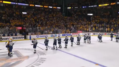 The handshakes after the #Canucks won their first #StanleyCupplayoffs series since 2020 🤝 #NHL #Hockey #hockeytok #vancouvercanucks #predators 
