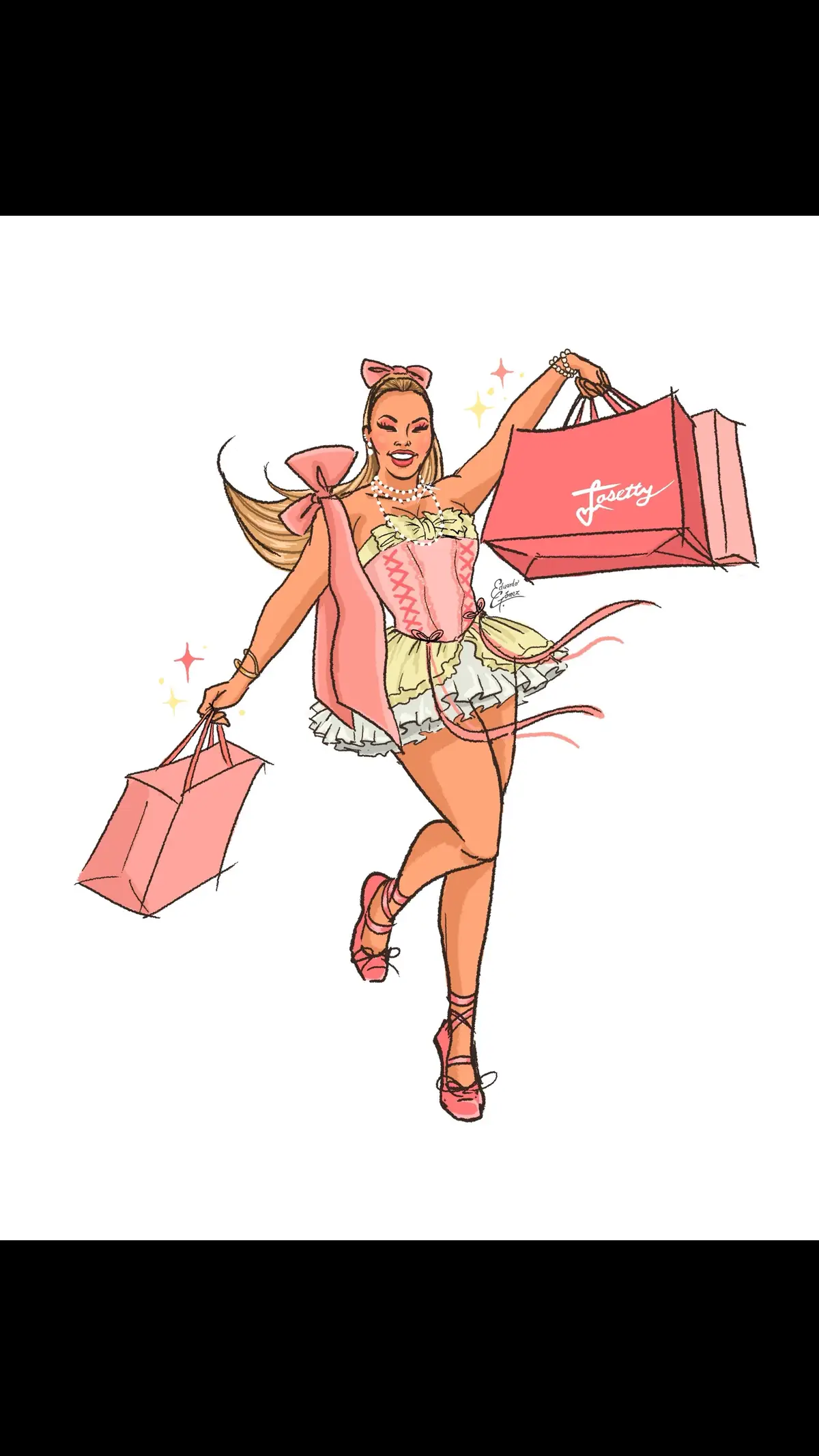 💗🎀 @Gomezilustra 4ta Ilustración, amo trabajar contigo, ahora pueden encontrar mis stickers en @giphy TikTok, IG Facebook, iMessage 💪🏽 my 4th illustration, love working with you, Now you can find my Stickers at @giphy type Josetty on TikTok, IG, Facebook, iMessage  #Josettyhurtado #josetty #illustration #beauty #fashion #hair #makeup #influencer #glam #losangeles #california #beverlyhills #coquette #shopping #pink