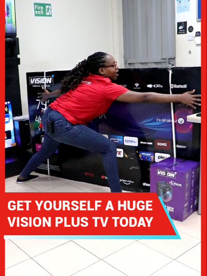 Yes! Hii TV ni kubwa! This is Vision plus 75-inch TV going for only KSh 125,399 on Kilimall App.Find it on the App using the code: 19954452. Usiogope, shop now! #kilimall #75inchtv #smarttv #visionplus