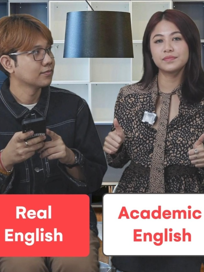 Real English VS Academic English #saya #theenglishlearningapp #learnenglish #fyp #foryou #fypシ #english #basicenglish #academicenglish #vocabulary