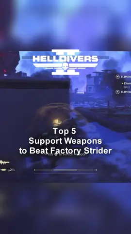 Top 5 Support Weapons to Beat Factory Strider in Helldivers 2 😮 #helldivers2 #ps5 #helldivers2shorts #helldivers2memes #helldivers2gameplay