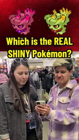 Which is the REAL SHINY Pokémon, A or B? ✨ The accidental “puke” edition 😂 We’re quizzing Pokémon fan @Pokeetris to see if she can get all 5 correct! How did you do on this Pokémon quiz? #pokemon #pokémon #pokemongo #pokemontiktok #pokemoncards #pokemoncommunity 