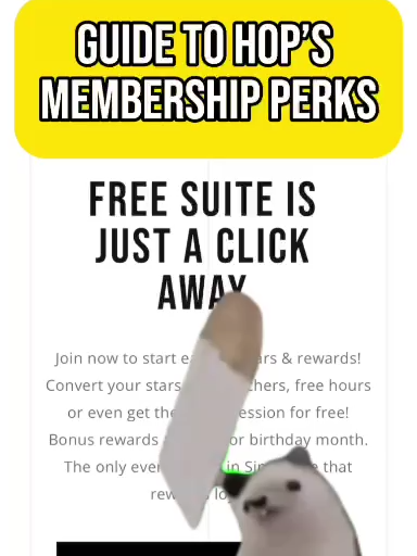 BE A HOP MEMBER NOW! Get endless rewards from $10 off your birthday month to 3 hour free bookings! 🤩 Log in/ Sign up to start earning these rewards for every booking made! 😊 #hideoutplacesg #member #rewards #dateideassg