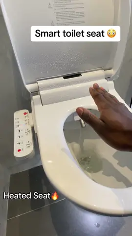 Fitted this smart toilet seat in the new bathroom we compelted 😳  Full of features. Would you buy it?  #plumbing #bathroom #smarthome 