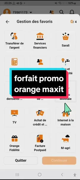 Voici comment #souscrire au #forfait #promo dagne Wati sur #orange #maxit 