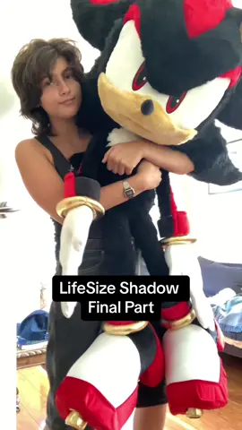 I wanted to try and recreate one of my old viral videos 👍 Shadows all done 🔥  #shadowthehedgehog #lifesizedoll #sonic3 #sonicthehedgehog #yearoftheshadow #cosplayprop 