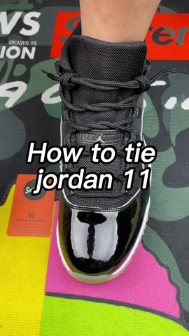 How to tie jordan 11#shoes #nike #jordan #viral #school #sneakers #foryou #unboxingvideo #lace 