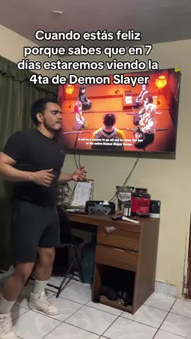 Cuando esta feliz porque en 7 dias saldra la cuarta temporada de #demonslayer #kimetsunoyaiba #kimetsu_no_yaiba #anime #animes 