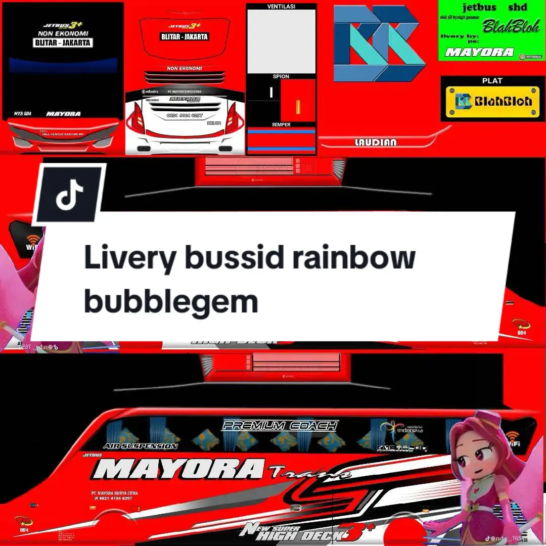 #Liverybussid #rainbowbubblegem #redruby #purplestar variasi #bussimulatorindonesia #fypシ゚ 