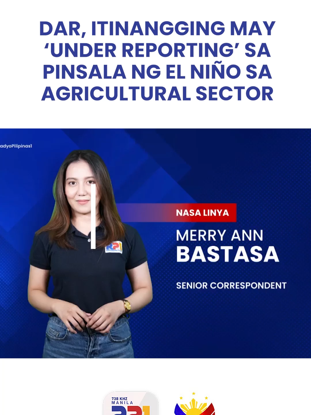 DAR, itinangging may 'underreporting' sa mga datos na kanilang inilalabas kaugnay sa pinsalang dulot ng El Niño. | ulat ni Merry Ann Bastasa #RP1News  #RadyoPilipinas