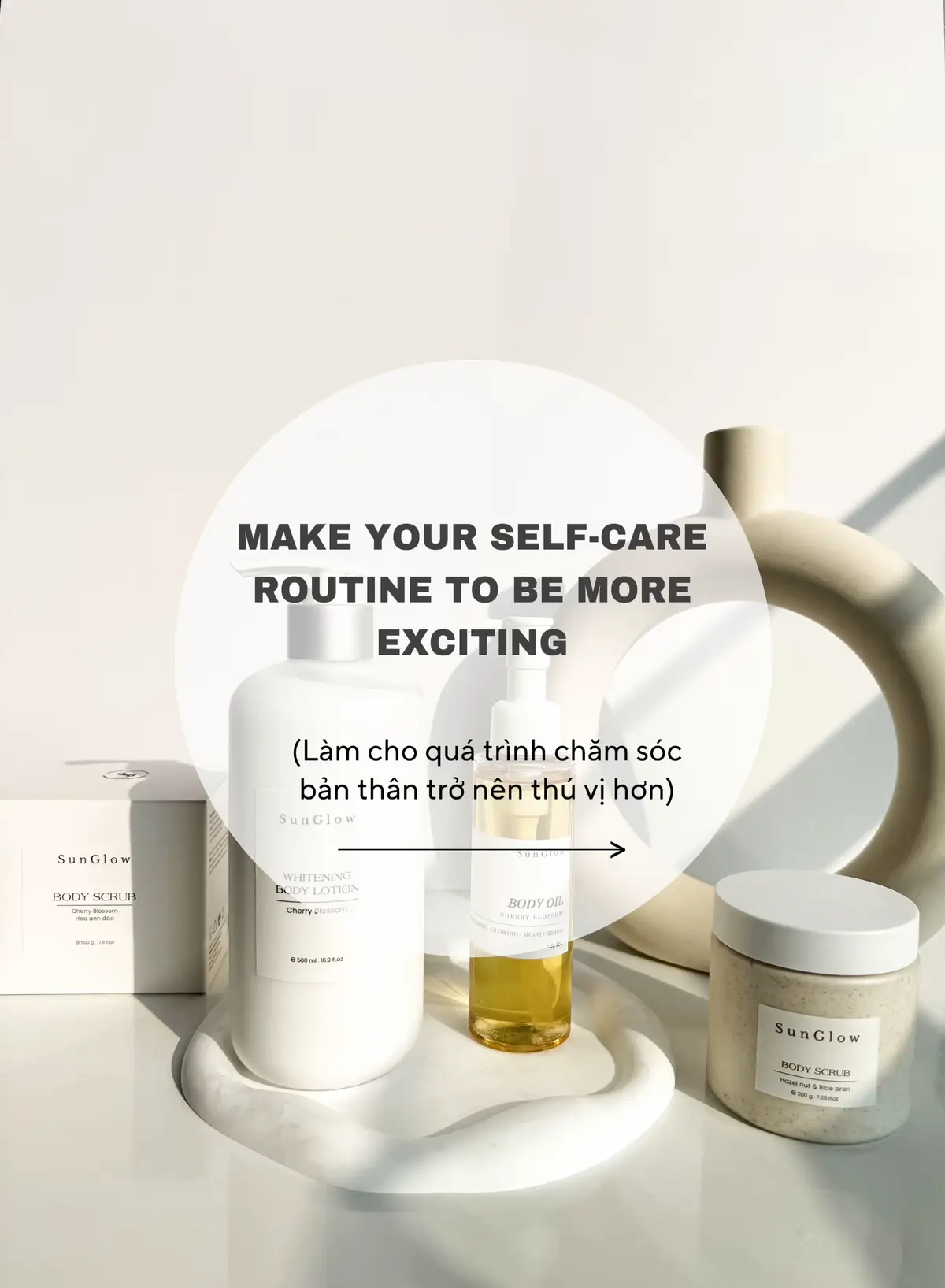 Hãy tìm ra lý do để bạn có thể tập thói quen dưỡng da thường xuyên nhé! #bodycaresunglow #sunglow 