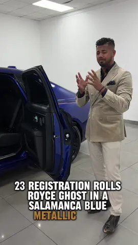 2023 Rolls-Royce V12 Ghost 💫 Live Priced at £246,990 - Buy & Reserve Online - Call Joe on 07714 216 989 Designed to not blend in, our unique V12 Ghost has been individually styled in a truly head turning colour combination with some key premium extras ✔️Salamanca Blue ✔️Fully Dechromed Exterior ✔️Shooting Star Headlining ✔️Single Coachline in Mandarin ✔️22” Gloss Black Alloys ✔️RR Monograms to all Headrests in Mandarin ✔️Coloured Stitching in Mandarin ✔️Thicker Two Tone Steering Wheel in Mandarin/Black ✔️Rear Privacy Glass ✔️Instrument Panel with Inner Stitching + all the expected luxury offered with a Rolls-Royce One Owner From New with only 4,750 Miles For the full video presentation please visit our website #rollsroyce #rollsroyceghost #salamancablue #luxurycars #shootingstar #v12 #v12ghost #acklamcarcentre