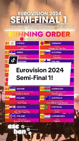 #Eurovision2024 begins TONIGHT with the First Semi-Final! We made it, everyone 🥲 #eurovision #eurovisionsongcontest #fyp #foryou #croatia #ukraine #ireland #bambiethug #crownthewitch #lithuania #unitedkingdom #ollyalexander #music #viral #trending 