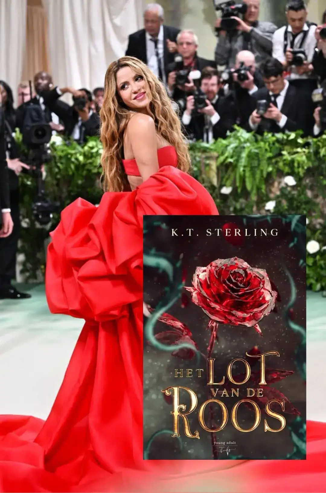 🌸 t h e  m e t  g a l a 🌸  combining the covers of my books with one of the fabulous Met Gala outfits  ❤️ Het Lot van de Roos - Shakira  💜 De Leerling van de Heks - Dove Cameron  💜🖤 I could not let Damiano (🔥🥵) pass by, so... Dove Cameron and Damiano - > Rozella & Lex 🐈‍⬛  tags🏷️ @Hamley Books Publishing  #themetgala #celebrityfashion #booksandfashion #fairytaleretelling #beautyandthebeast #rapunzelretelling #fantasyreads #yafantasy #yanovel #BookTok 