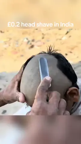 asmr head shave, ancient and unhygienic #haircut #viral #asmr #relaxing #satisfying #foryou 