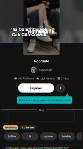 tapi saya gila Author sebelah, ciiisss😋✌️ #rekomemdasiwattpad #wattpadstory #wattpad #wattpadindonesia #wattpadrekomendasi #wattpadbl #wp #bxb #bllokal #bl #viral #viralvideo #fyp 