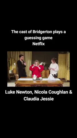 The cast of Bridgerton plays a guessing Game #lukenewton #nicolacoughlan #claudiajessie #polin #penelopefeatherington #ladywhistledown #colinbridgerton #eloisebridgerton #bridgerton #bridgertonseason3 #bridgertontemporada3 #romancingmisterbridgerton #romancingmrbridgerton 