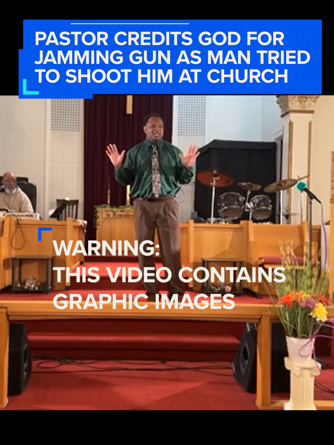 A pastor survived a mid-sermon #shooting attempt Sunday after the #gun jammed. The Rev. Glenn Germany says he thinks #God kept it from firing.