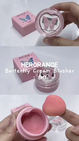 Replying to @stasia 𐙚𓍯 ִֶָ . Herorange Butterfly Cream Blusher!! Disclaimer⚠️this is not FDA approved but the packaging is so cute😭🫶 #herorange #creamblush #blush #makeup #products #fypシ #fyp #cmakeup #chinesemakeup #makeupproducts #unboxing #butterfly 