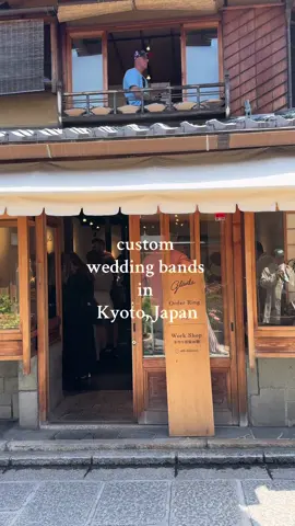 getting custom wedding bands was a highlight if our trip ♥️🥹 We cannot wait to go back! #triptojapan#kyotojapan#customrings#glantakyoto#kyotomustvisit#bestplacestovisit#whattodoinkyoto#kyoto#weddingbands#rings