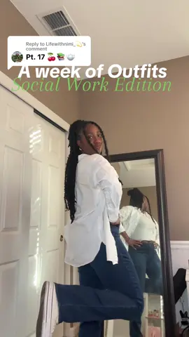 Replying to @Lifewithnimi_💫 Can’t believe I’ve been able to keep this going! What was your favorite look this week? #OOTD #blacksocialworkers #workoutfitideas #springworkoutfits #socialwork 
