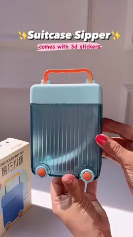 Botol Minum bentuk Koper | Suitcase Sippers  free sticker #botolminum #botolanak #bismillahfyp 
