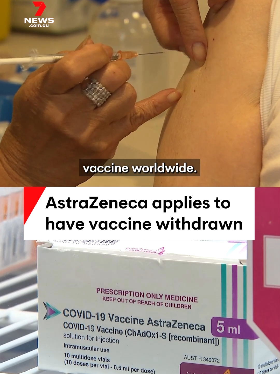 AstraZeneca is withdrawing its COVID-19 vaccine worldwide just months after admitting it could cause a rare but dangerous side effect. #covid #astrazeneca #7NEWS