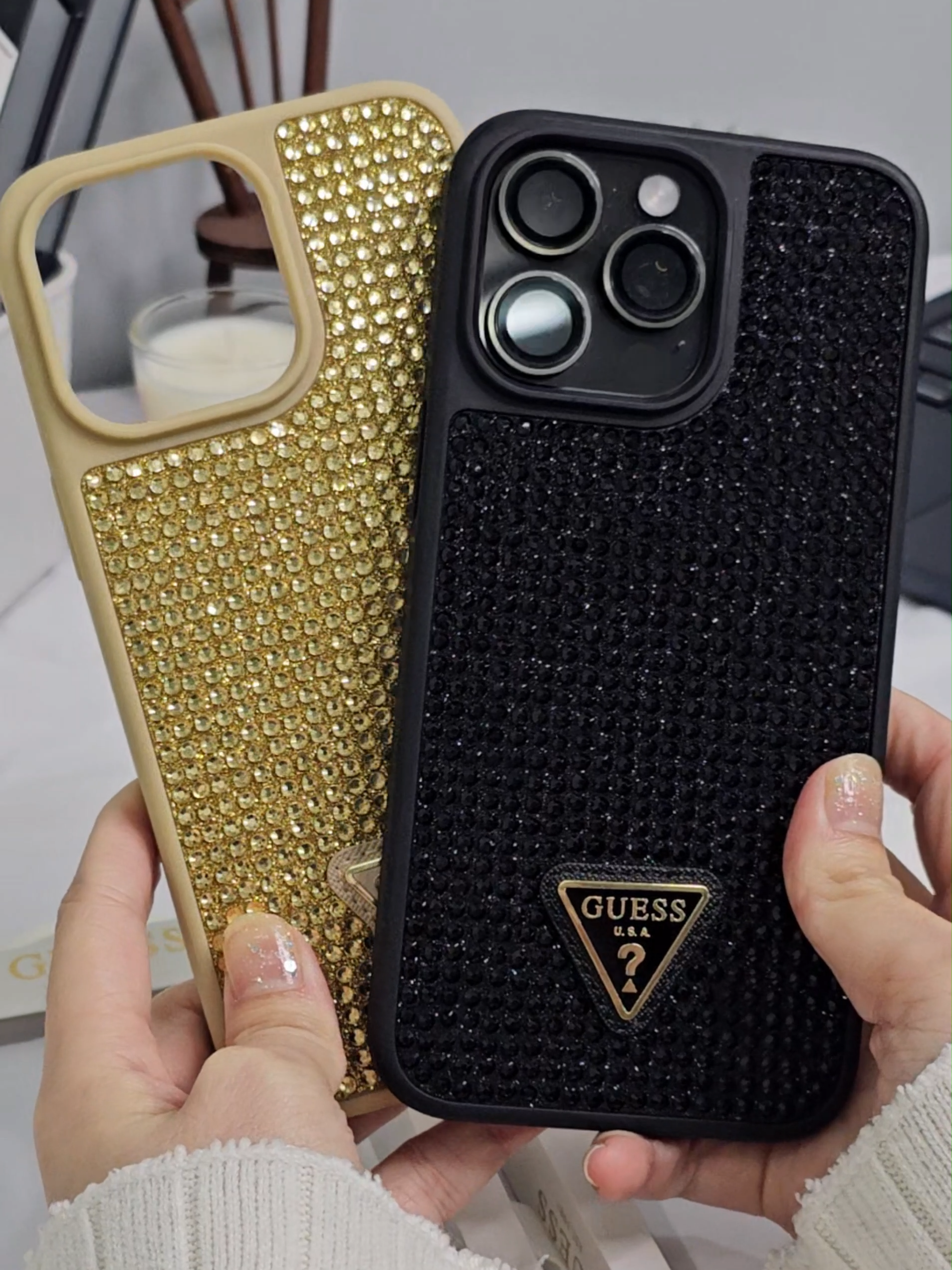 [OFFICIAL LICENSED] Unboxing GUESS IPhone Case RHINESTONE TRIANGLE   #Guess#casing #branded #hottrend #products #guesslover #unboxing #diamond #rhinestones