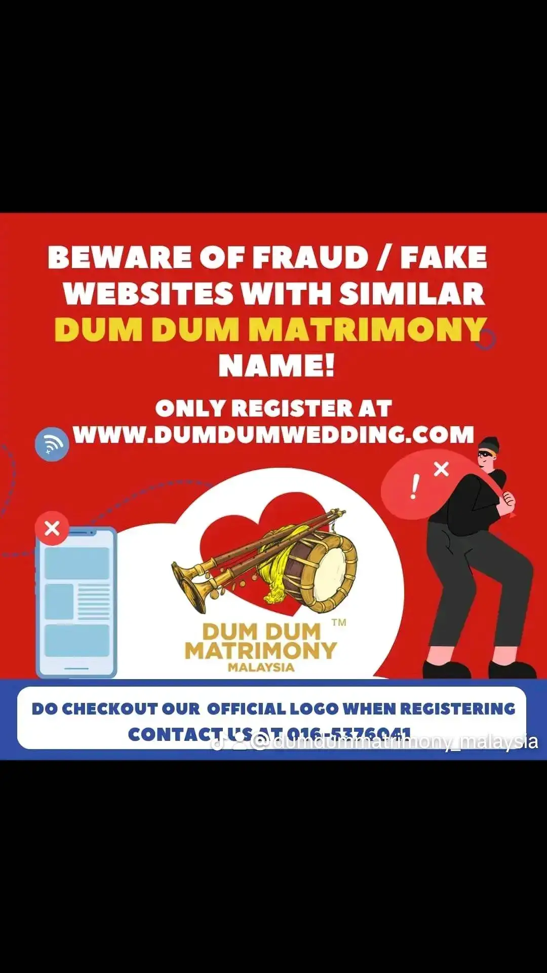 ⚠️ BE AWARE OF FAKE WEBSITES AND REGISTER YOURSELF AT THE CORRECT WEBSITE ⚠️  ✅️(www.dumdumwedding.com)✅️