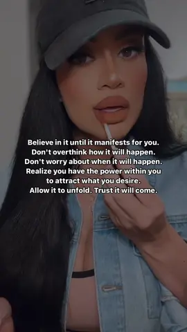 Believe in it until it manifests for you. ✨ Don't overthink how it will happen. Don't worry about when it will happen. Realize you have the power within you to attract what you desire. Allow it to unfold. Trust it will come. When you release control of the outcome things will come 🫶🏼💕✨ #abundancemindset #energyshift #energywork #manifesting 