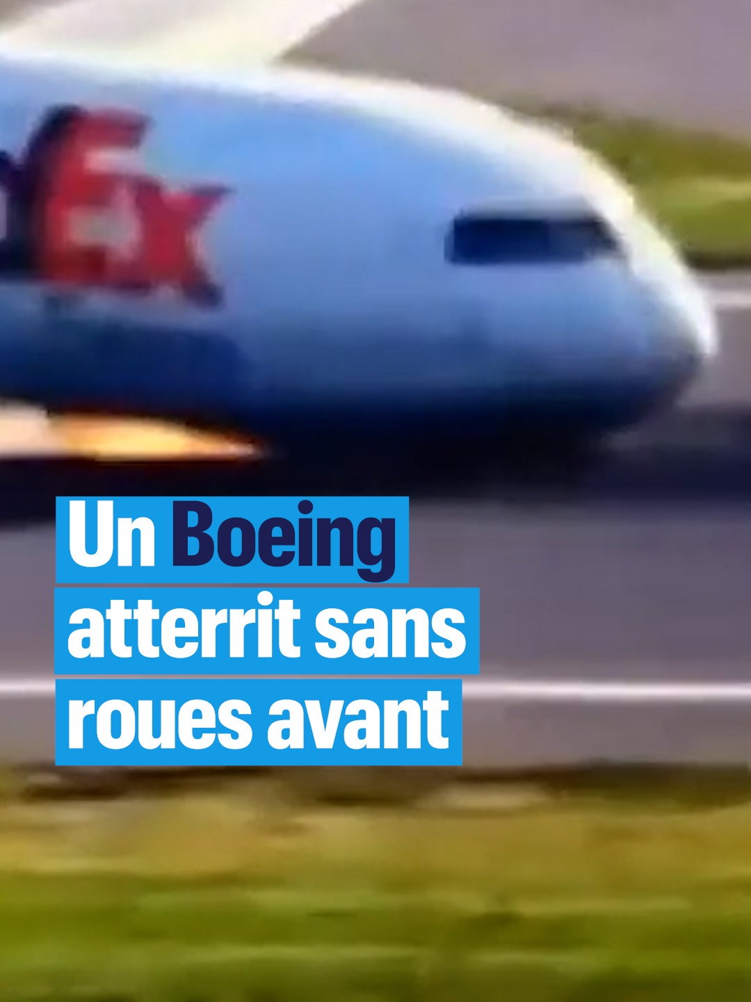 La série noire se poursuit chez Boeing. Un avion cargo de FedEx Airlines s’est posé sur le nez à l'aéroport d’Istanbul, mercredi 8 mai. En cause : un train d’atterrissage qui ne s’est pas déployé. #sinformersurtiktok #boeing #avion #atterrissage