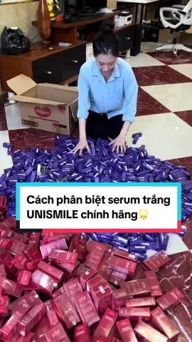 Bà nào muốn mua serum trắng răng UNISMILE mà phân vân không biết phải chính hãng không thì check theo cách của Thảo mè #hothaoshop #unismile 