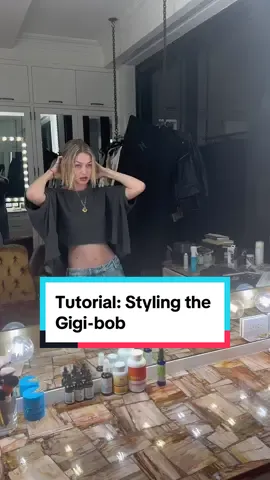gave @gigihadid a little pre-met trim! here’s how to get that little flip at home #gigihadid #shorthairstyles #metgala 