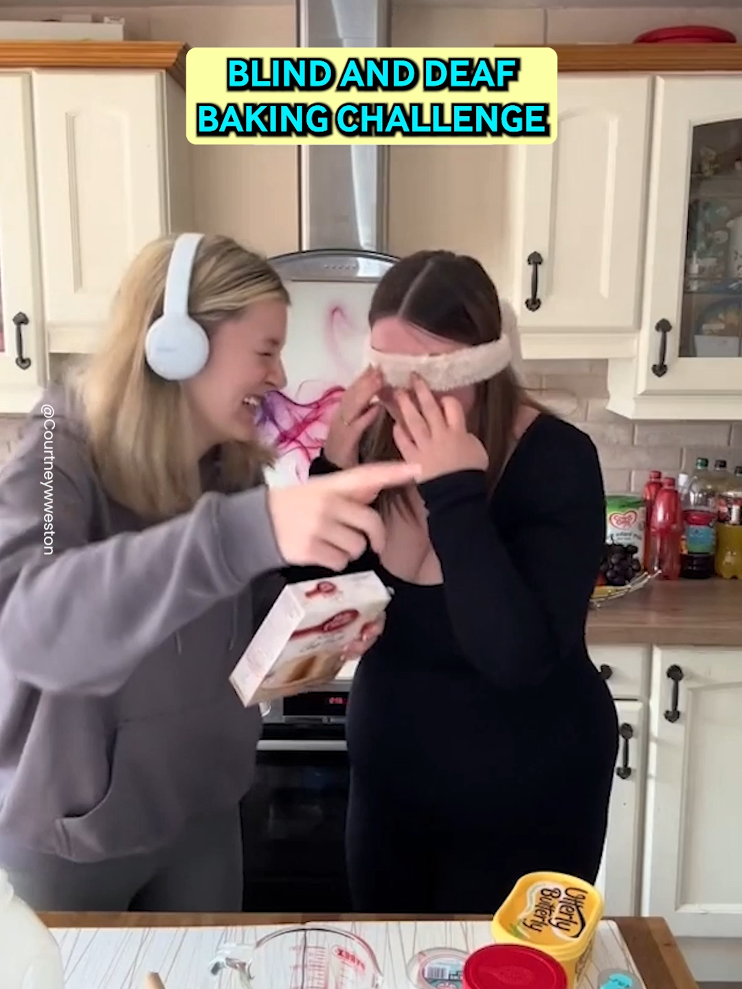 It Was Going So Well Until The End 😂 #baking #challenge #blindfold #blindfolded #food #cake #cakes #cakedecorating #fail #fails #funny #viral #fyp