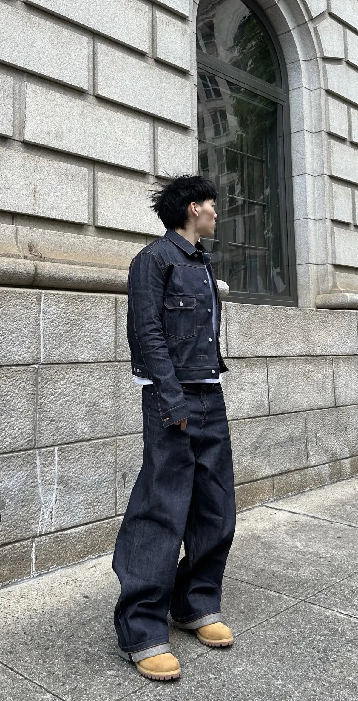 Made from 14 oz japanese raw selvedge denim, still a work in progress #fashiontiktok #fashioninspo #outfitideas #outfitinspo 