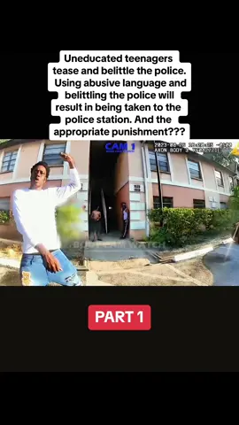 Uneducated teenagers tease and belittle the police. Using abusive language and belittling the police will result in being taken to the police station. And the appropriate punishment??? #cops #copsoftiktok #copsontiktok #police #policeofficer #policeoftiktok #fyp #fypシ #foryou #foryoupage 