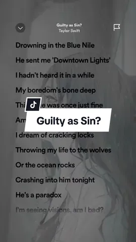 Guilty as sin? 🎶 - Taylor Swift #HoneyLyricss #fullsong #spotify #fypシ 