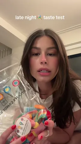unbothered & eating candy in bed at 10pm… love it. 