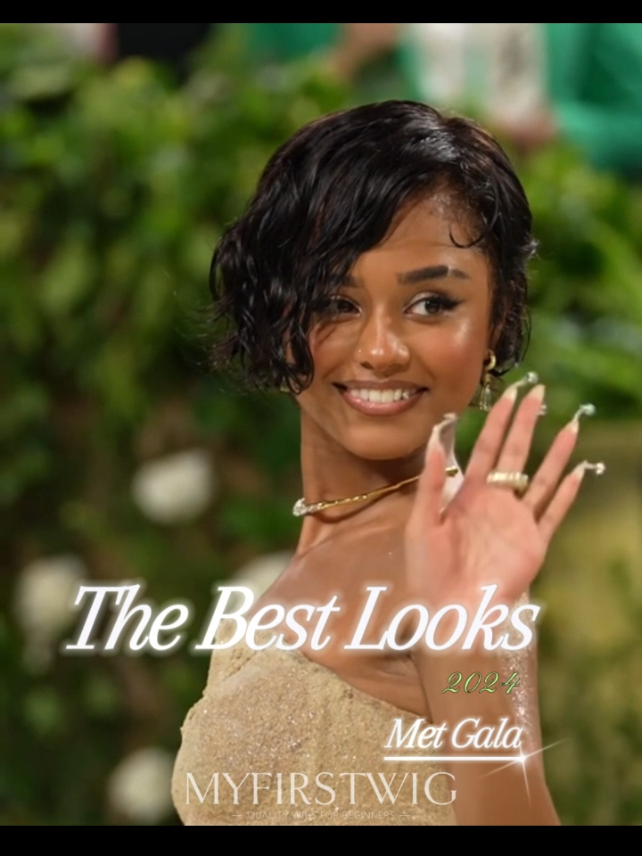 My favorite Met Gala looks😍Collection of the same pixie looks is here🙌🏾 Hair: NCS023、CLB034#metgala #greenscreen #Tyla #anokyai #lacefrontwig#fyp#wigtok#myfirstwig#hairtok #pixiecut