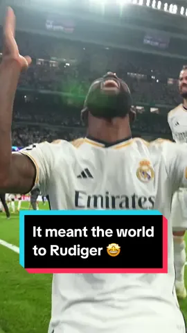 Last night’s win meant the world to Rudiger 🤩 #ucl #rudiger #realmadrid #championsleague 