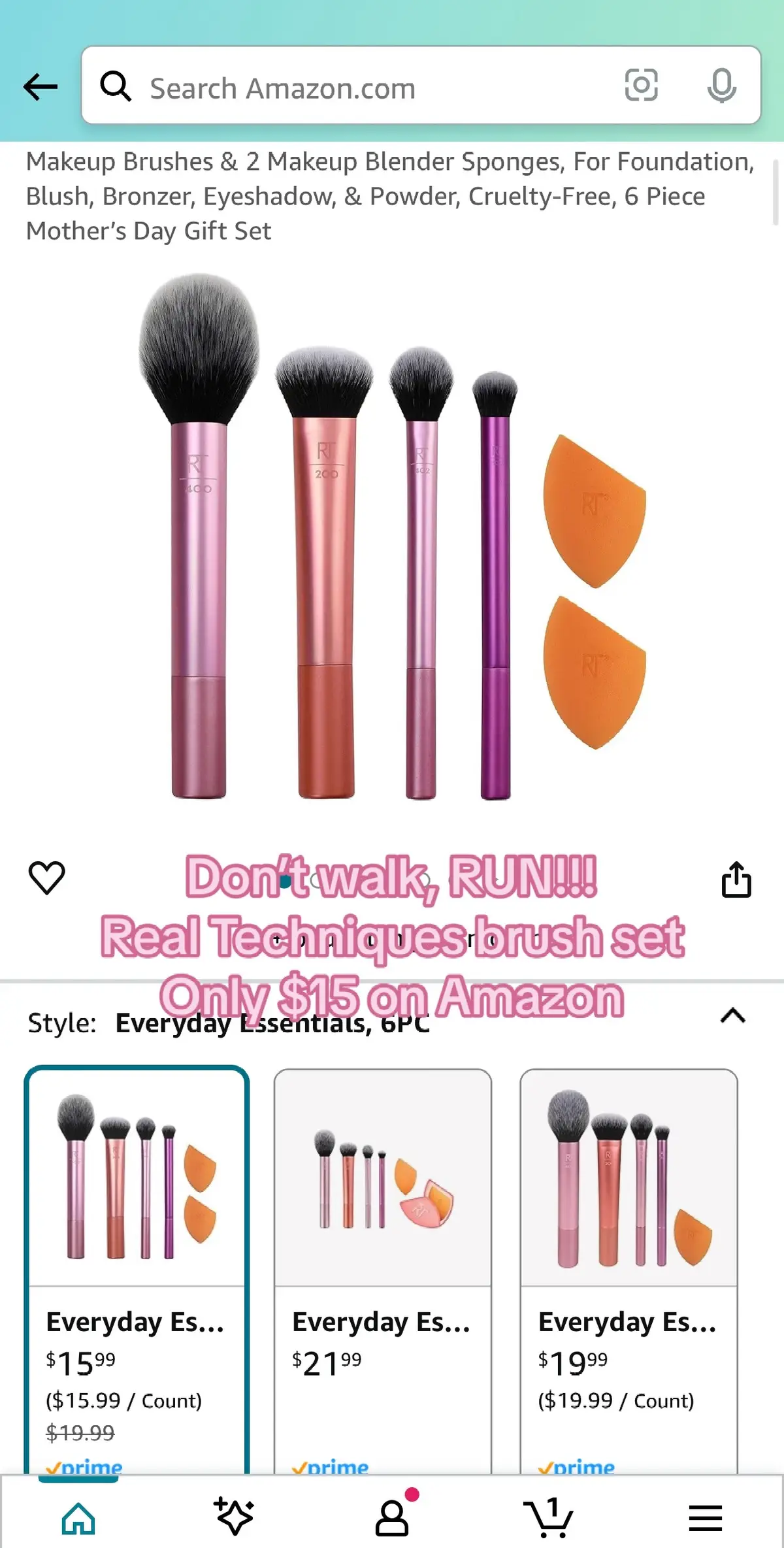 This is such a good deal! If you’ve been in need of new makeup brushes here’s your sign to grab these now! Idk when the sale ends  I love Real Techniques brushes so I ordered like 3 😂 #makeup #makeupbrushes #realtechniques #makeuphacks 