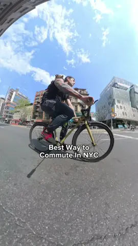 Best Way to Commute in NYC, prove me wrong #dogsoftiktok #australianshepherd #🐕 #nycdog #bikingdog 