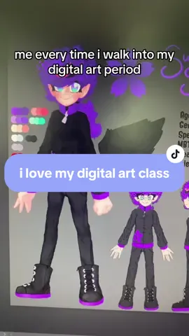 only downside is that i have to do actual projects sometimes but its really fun majority of the time TRUST ME #swirlbeatz #digitalart #digitalartclass #art #artclass #school #schoollife 