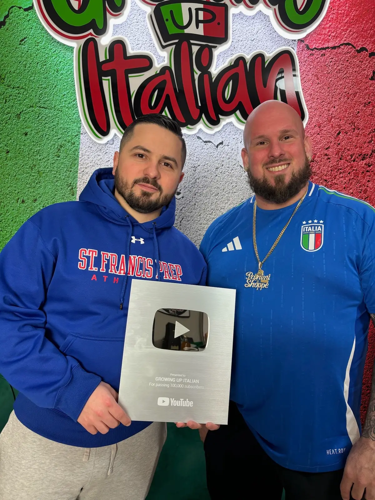 To some it isn’t much but to us this is a reward after years of hard work, passion and dedication to bring the Italian community together. The 100k plaque. Thank you all for your support. It means the world to us. At the end of the day we do this for one reason and one reason only, the love for our beautiful culture. A very special thank you to every single podcast guest we’ve ever had and especially those who believed in us when no one else did, you know how much we appreciate you. Here’s to the best online Italian community we could ever ask for ❤️🇮🇹 #fyp #italian #italianamerican 