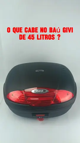 Você sabe tudo o que cabe em um baú de 45 litros?  #bau45 #bau #givi #moto #acessórios 