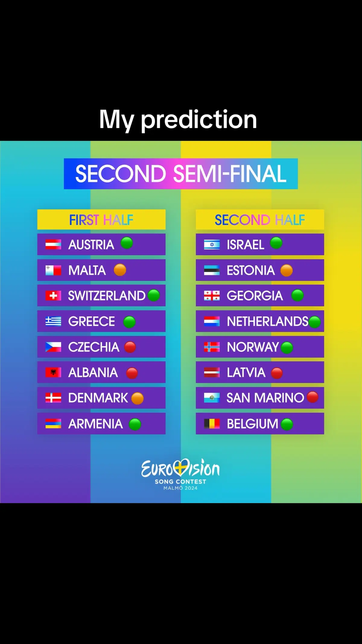 I’ve never been so scared about a semi-final before, i have so many favourite entries 😭😭 I really hope Malta will qualify, you have my vote tonight 🫶 And of course we support our greek queen Marina!! #eurovision #eurovision2024 #esc #greece #greektiktok #malta 