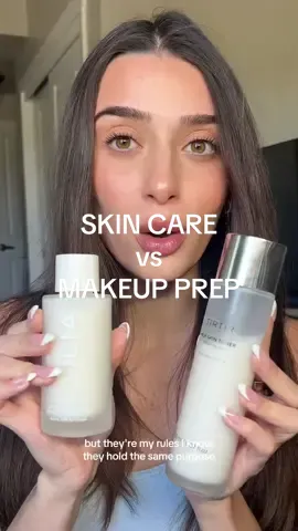 same type of product but different use 🤷🏼‍♀️ #milkytoner #makeupprep #skincare #iliabasefacemilk #tirtirmilkskintoner #tellmeimwrong   skin care vs makeup prep  milky toners 