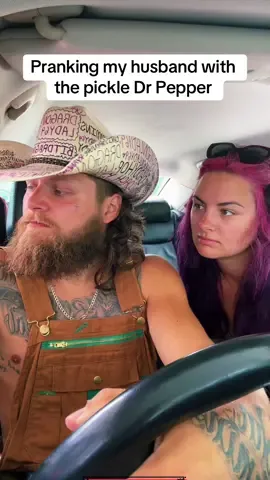 Sonic Pickle Dr Pepper prank on husband 🤣 @The Crazy Hillbilly #prank #couplegoals #pranks #husbandwife #husbandwifecomedy #husbandreacts #hillbillyandsweetie #couplesprank #foryou #pickle #drpepper #pickledrpepper #pickleddrpepper #sonic