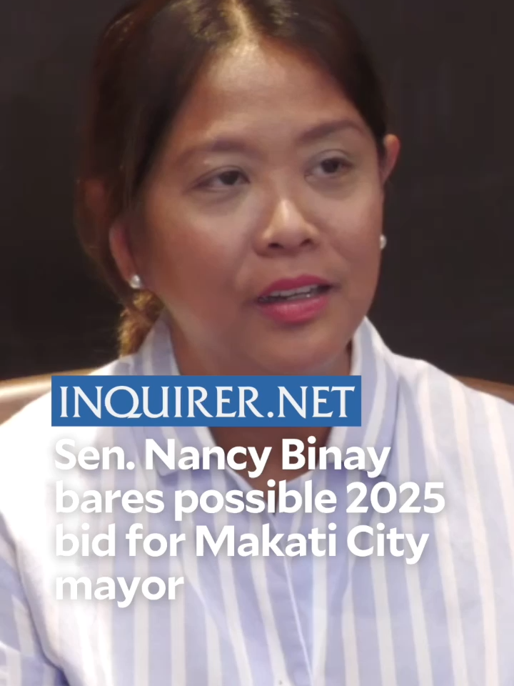 Sen. Nancy Binay bares possible 2025 bid for Makati City mayor “Graduating” Senator Nancy Binay says she is seriously contemplating running for Makati City mayor in the 2025 midterm elections. #tiktoknews #socialnews #NewsPH #Inquirerdotnet