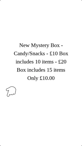 mystery box from £10 get it whilst stocks last!!!#trending #tiktokshop #mysterybox #sweet 
